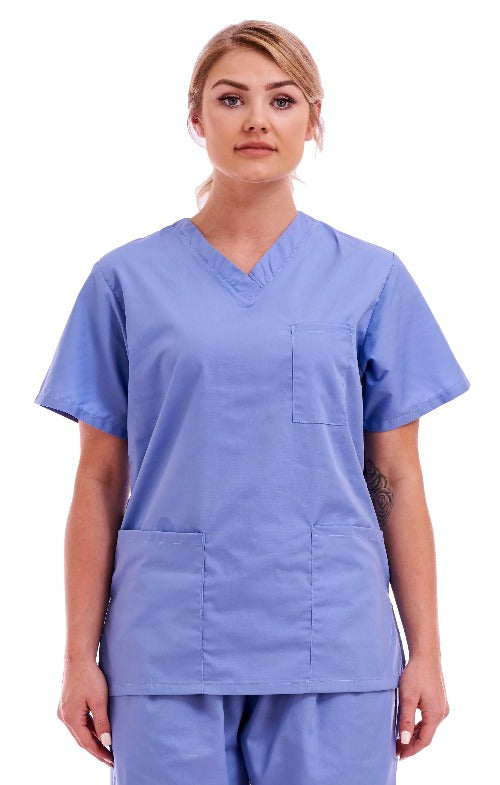 Unisex Smart Scrub Tunic Nurse Uniform, Size S to XXL