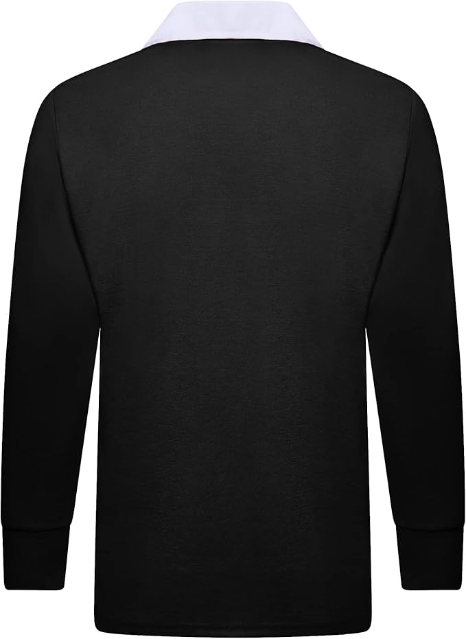 Men's Plain Rugby Long Sleeve Sports Jersey | S to 5XL | Multicolored