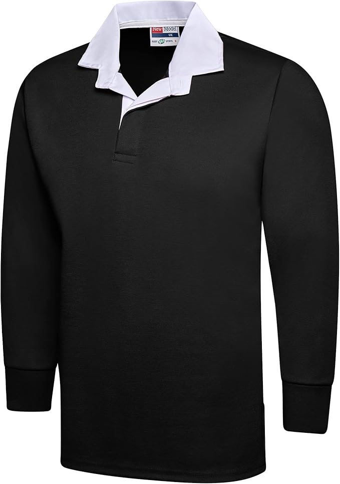 Men's Plain Rugby Long Sleeve Sports Jersey | S to 5XL | Multicolored