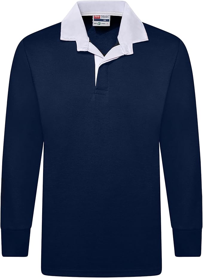 Men's Plain Rugby Long Sleeve Sports Jersey | S to 5XL | Multicolored