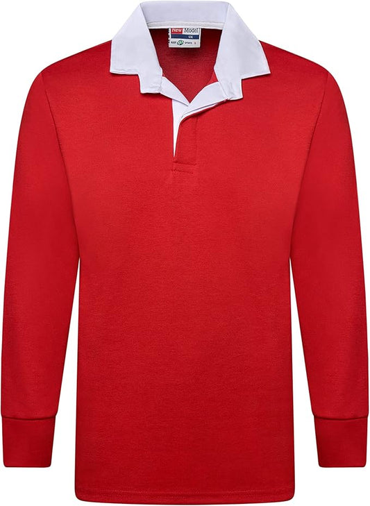 Men's Plain Rugby Long Sleeve Sports Jersey | S to 5XL | Multicolored