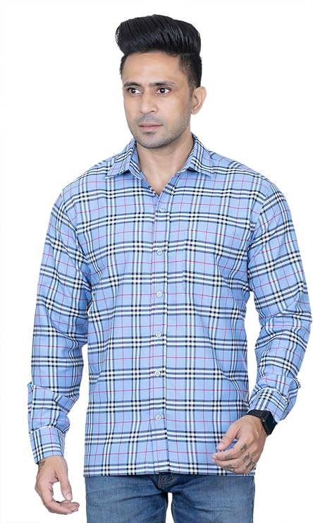 Men's Plaid Long Sleeve Button Down Casual Checked Outdoor Shirt  | S to XXL | Multicolor